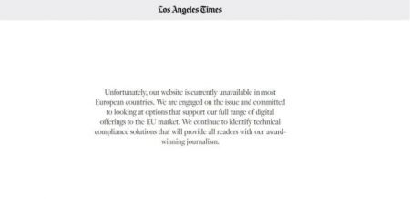 Μη επισκέψιμοι πολλοί ιστότοποι αμερικανικών εφημερίδων