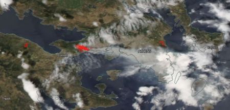 Πυρκαγιές στην Αττική: Πώς τις κατέγραψαν οι δορυφόροι