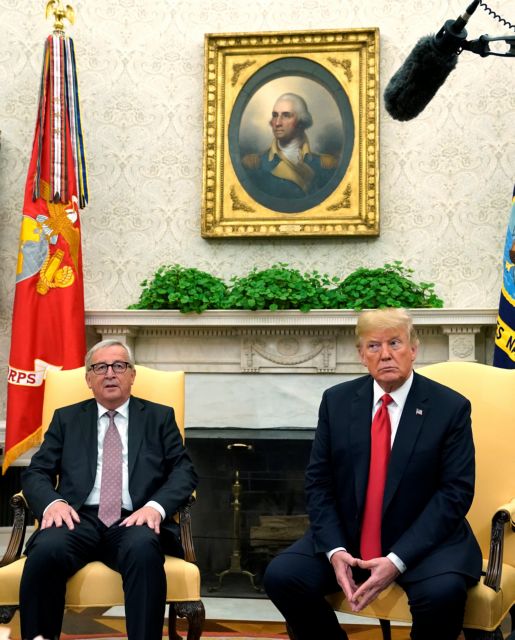 Εκεχειρία ΕΕ- ΗΠΑ συμφώνησαν Τραμπ και Γιούνκερ