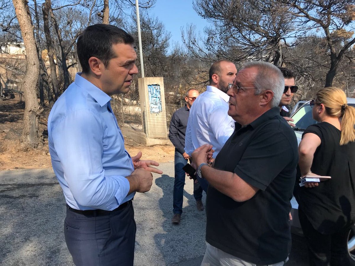 Το αποτεφρωμένο Μάτι επισκέφτηκε ο Πρωθυπουργός  Αλέξης Τσίπρας