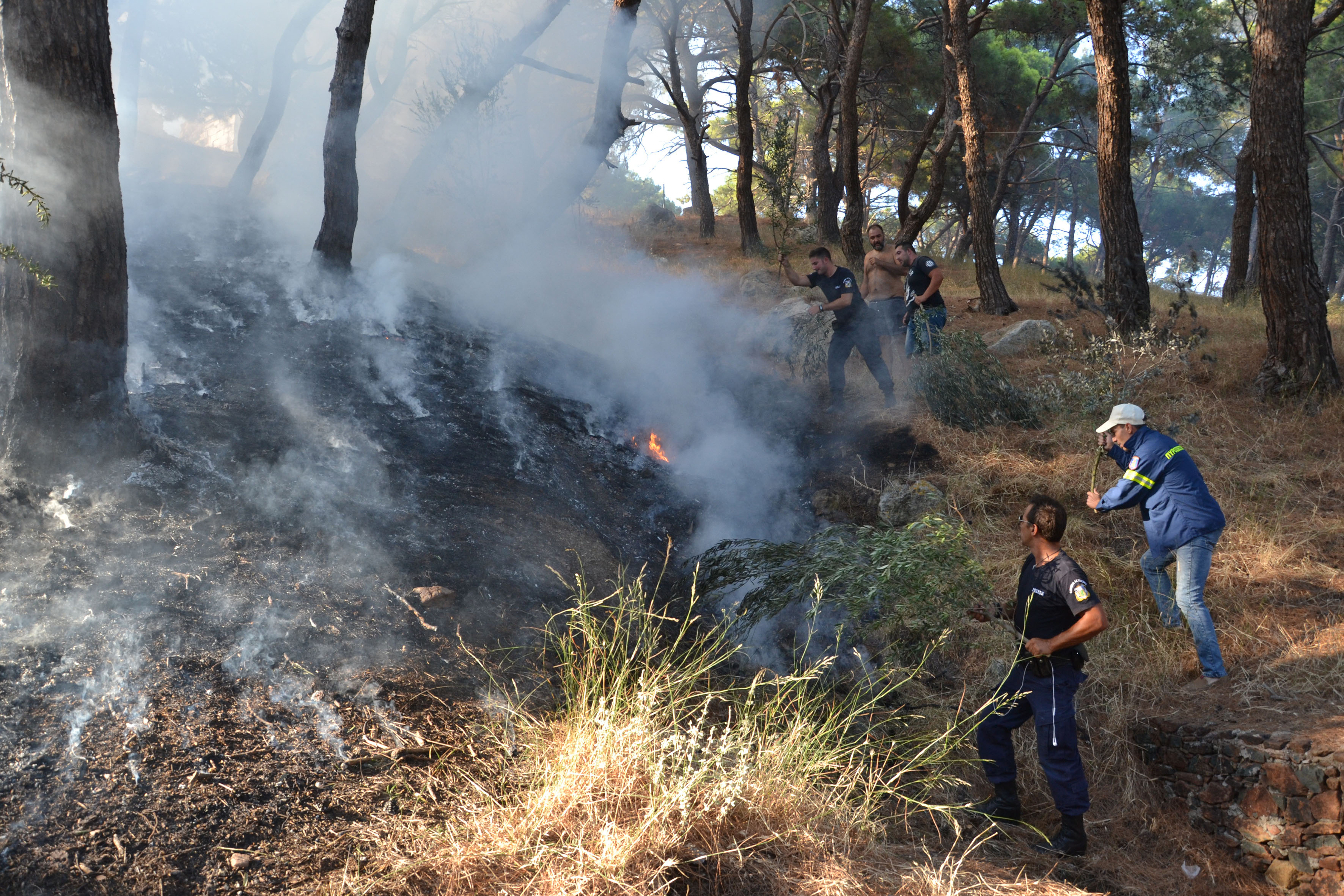 Υπό έλεγχο οι πυρκαγιές σε Κερατέα και Καλύβια