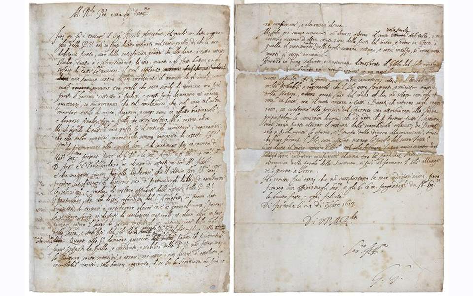 Ανακαλύφθηκε χαμένη-πρωτότυπη επιστολή του Γαλιλαίου