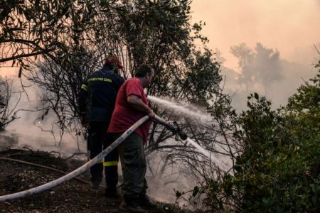 Υπό μερικό έλεγχο η φωτιά σε δασική έκταση στην Ανατολική Μάνη