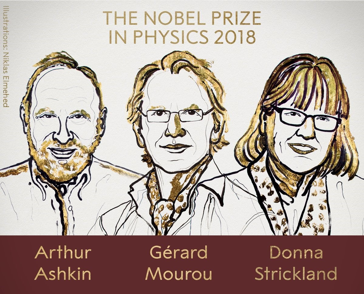Στους Ασκιν, Μουρού και Στρίκλαντ το Νόμπελ Φυσικής 2018