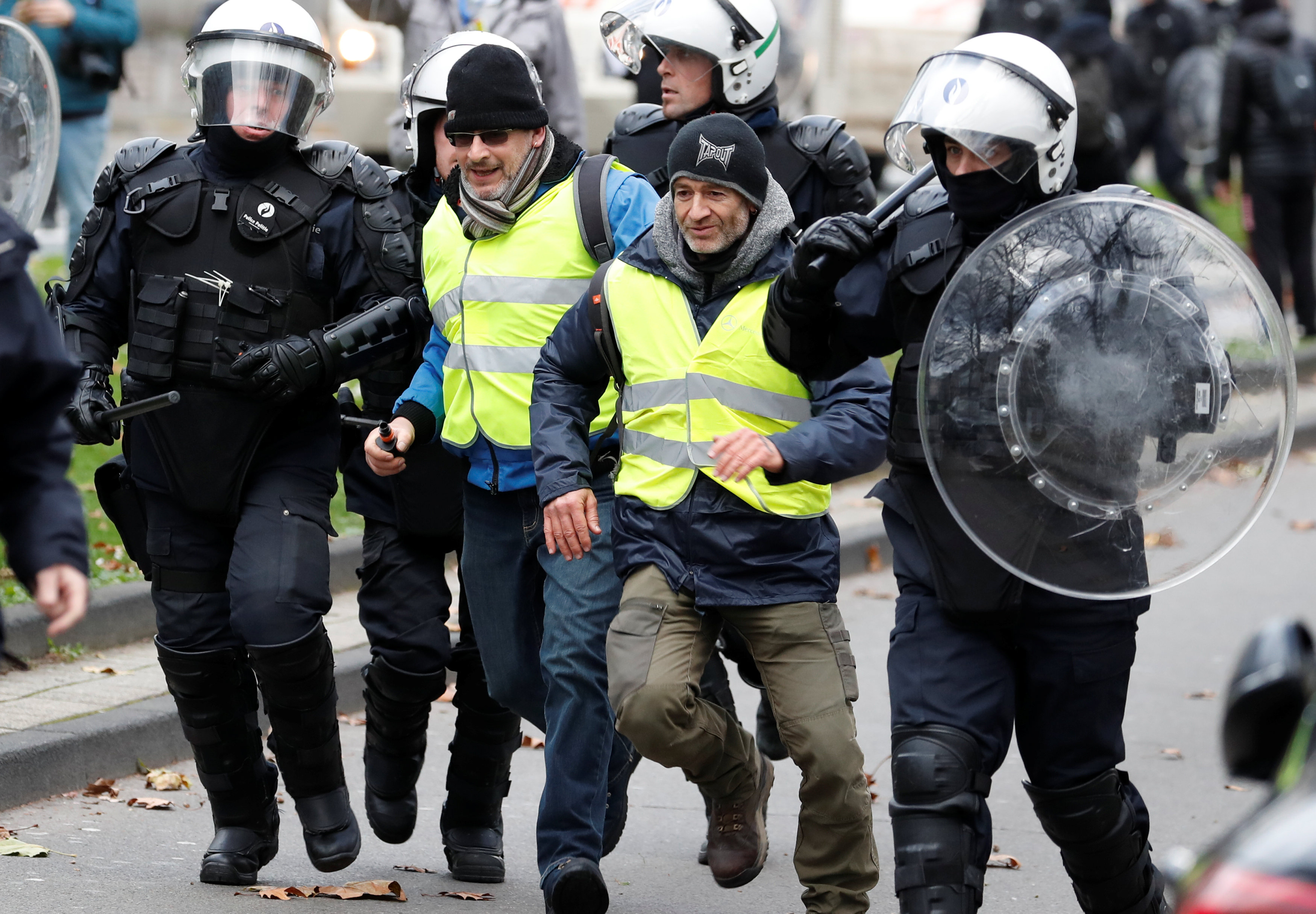 Συλλήψεις «κίτρινων γιλέκων» στις Βρυξέλλες