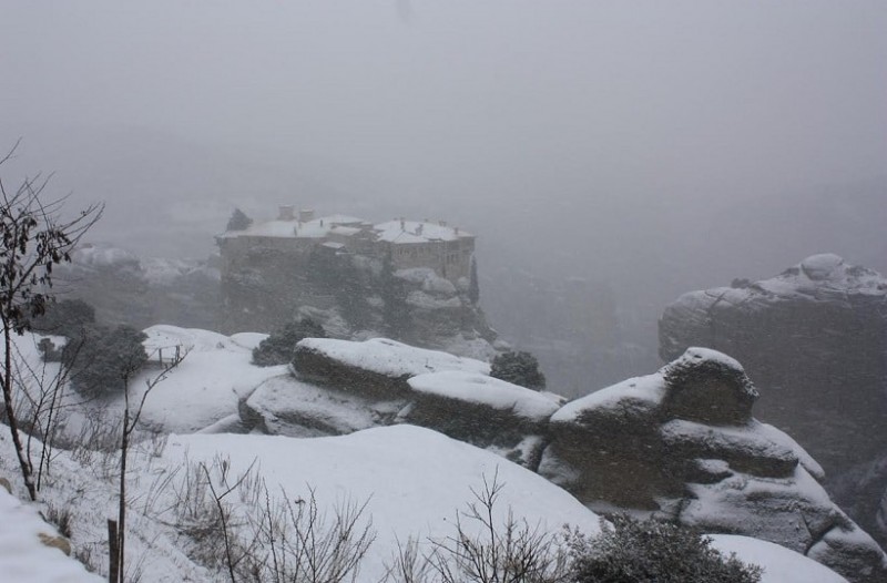 Νομός Τρικάλων: Κλειστά σχολεία και νηπιαγωγεία στο δήμο Μετεώρων λόγω χιονιού