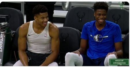 Η κοινή προθέρμανση των Antetokounbros! (vid)