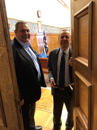 Συνάντηση Π. Καμμένου- Π. Μπαλτάκου στη Βουλή
