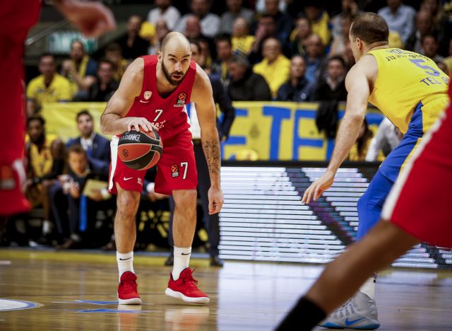 Ολυμπιακός : Δεν αρκούσε ο Μέγας Σπανούλης, ήττα στο Τελ Αβίβ