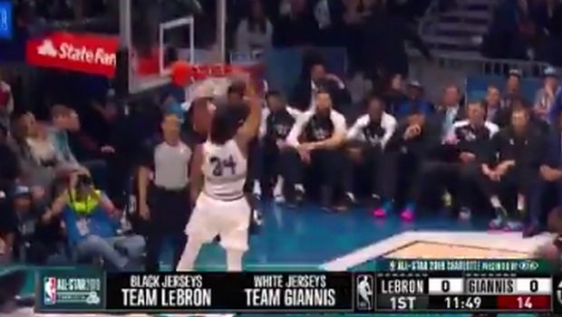 All Star Game : Δείτε το πρώτο καλάθι του αγώνα από τον Greek Freak (βίντεο)