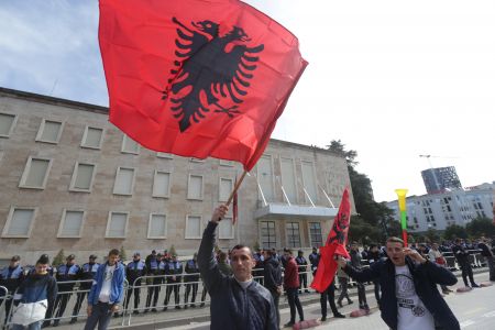 Διαδήλωση στην Αλβανία εναντίον της κυβέρνησης Ράμα