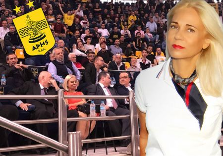 Άρης: Στο Nick Galis Hall η πανίσχυρη επιχειρηματίας Έλενα Αμβροσιάδου