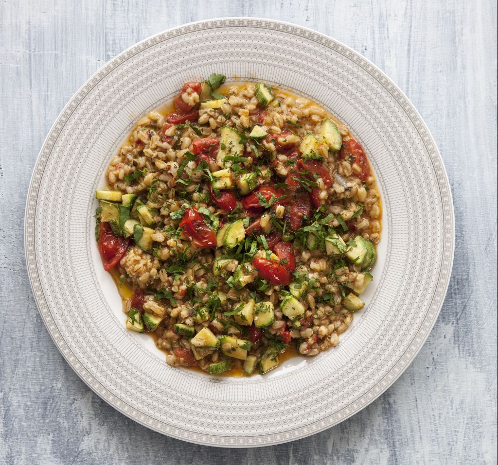 Σιτάρι σαν ριζότο, με λαχανικά α λα γεμιστά