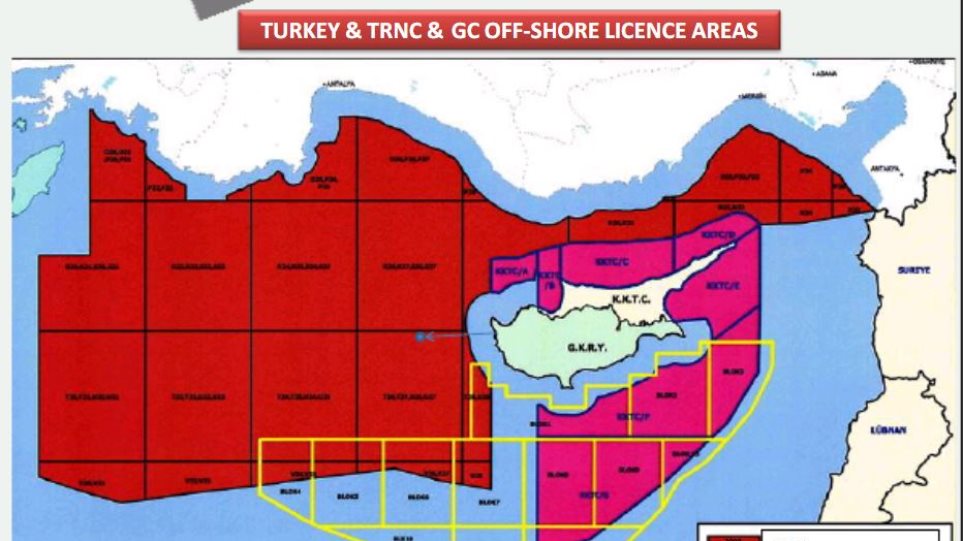 Οι χάρτες που αποτυπώνουν τις διεκδικήσεις της Τουρκίας στην Αν. Μεσόγειο