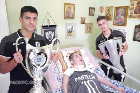 ΠΑΟΚ : Πήγαν τα τρόπαια του νταμπλ στον μαχητή Παντελή