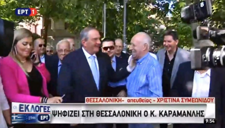 Εκλογές 2019: Ψήφισε ο Κώστας Καραμανλής στη Θεσσαλονίκη