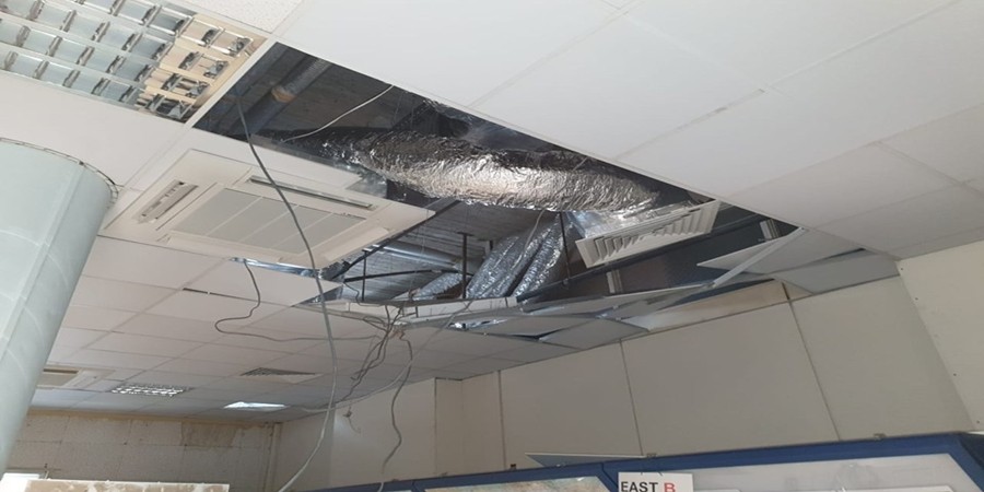 Λευκωσία: Ένα τραυματίας από κατάρρευση μέρους της οροφής του αεροδρομίου  [Εικόνες]