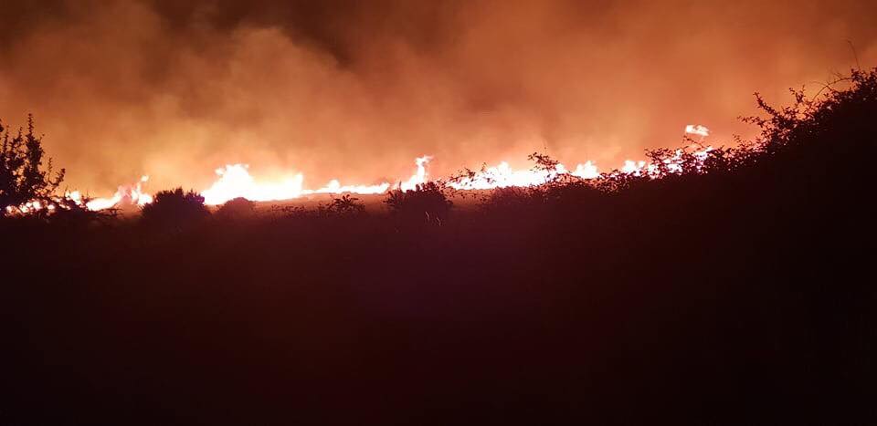 Εκκενώθηκαν σπίτια στην Κάρυστο – Ολονύχτια μάχη με τις φλόγες (φωτό)