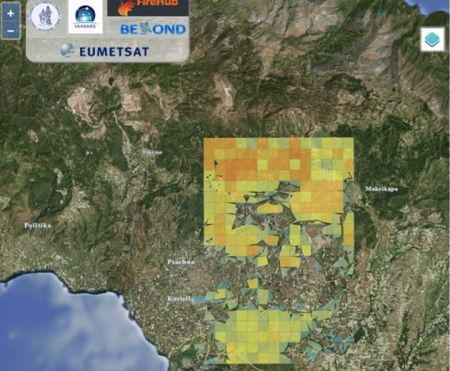Εύβοια: Το δορυφορικό προφίλ από τις φλόγες που κατακαίουν το δάσος