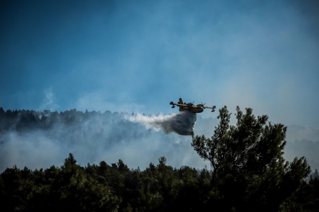 Εύβοια – πυρκαγιά: Ήρθε και το δεύτερο ιταλικό Καναντέρ | tovima.gr