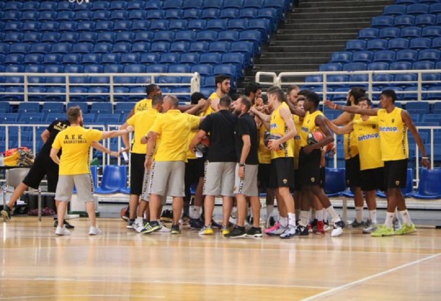 Basket League : H πρώτη προπόνηση της ΑΕΚ για τη σεζόν 2019-20