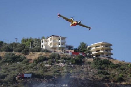 Υπό έλεγχο η φωτιά στην Πεντέλη