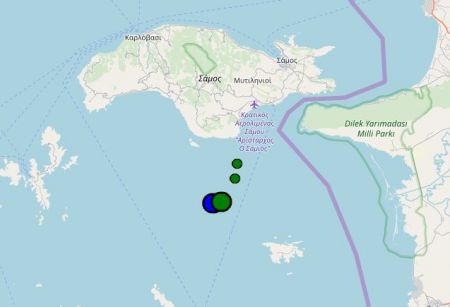 Νέα σεισμική δόνηση 4,4 Ρίχτερ στη Σάμο