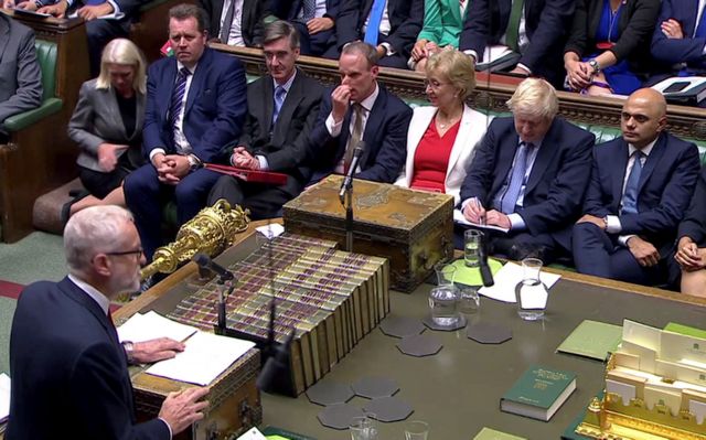 Brexit : Γκρίνιες και αποδοκιμασίες στη Βουλή κατά Τζόνσον