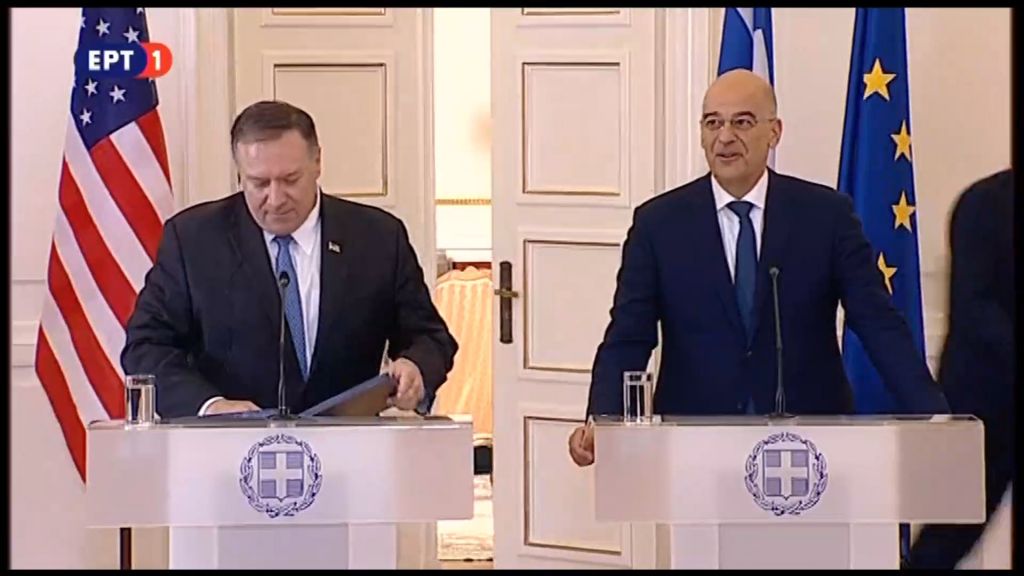 Κοινή συνέντευξη Τύπου Δένδια – Πομπέο (Live)