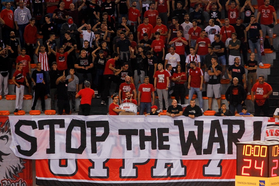 Ολυμπιακός – Ζενίτ : Μήνυμα κατά του πολέμου στο ΣΕΦ