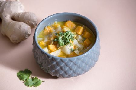 Σούπα με γλυκοπατάτα και ρέβα