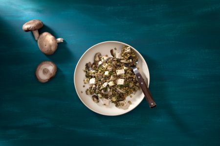 Φακές με μανιτάρια και κοτόπουλο