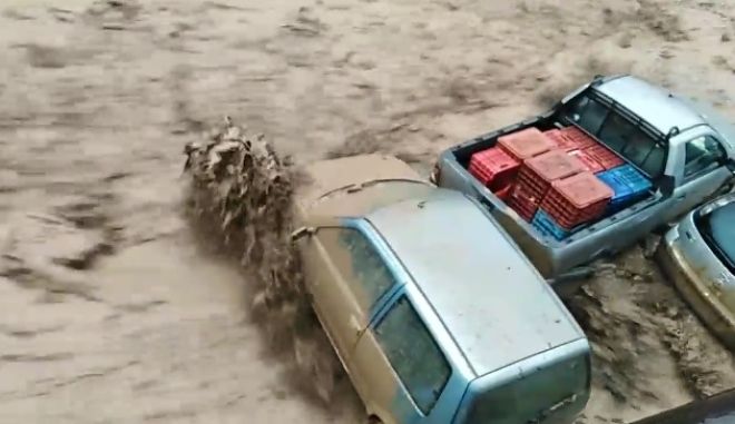 Κακοκαιρία : Βιβλική καταστροφή σε Θάσο και Χαλκιδική