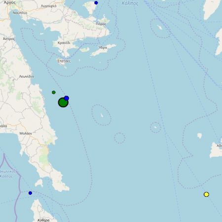 Υδρα: Σεισμός 4 βαθμών της κλίμακας ρίχτερ νοτιοδυτικά του νησιού