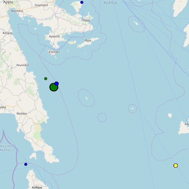 Υδρα: Σεισμός 4 βαθμών της κλίμακας ρίχτερ νοτιοδυτικά του νησιού