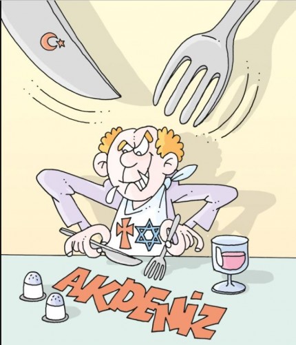 Τουρκία: Αντισημιτικό και αντιχριστιανικό σκίτσο για τις θαλάσσιες ζώνες