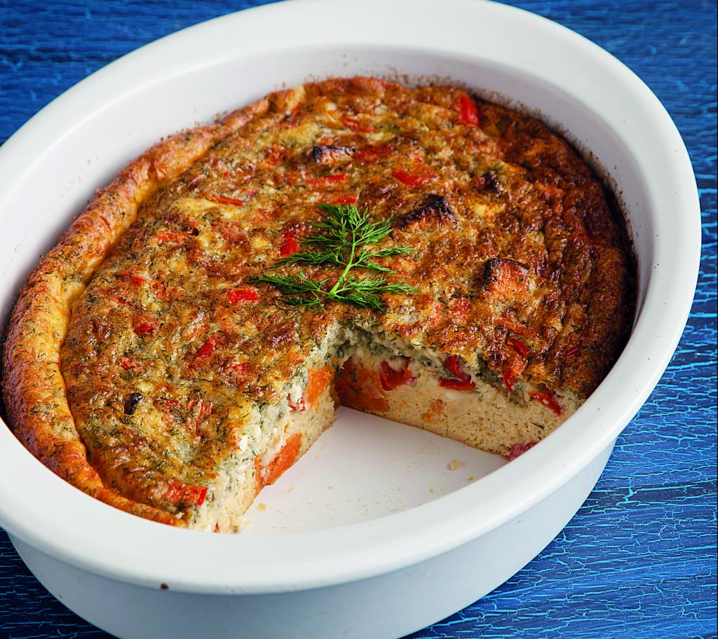 Ομελέτα φούρνου με γλυκοπατάτα και τυριά