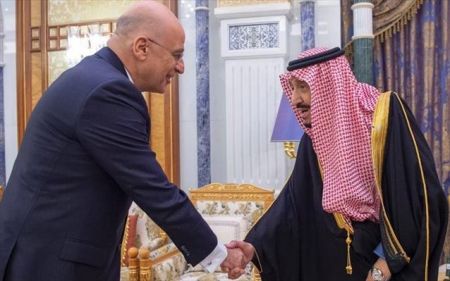 Δένδιας: Κοινή αντίληψη Ελλάδας – Σ. Αραβίας για την ανατολική Μεσόγειο