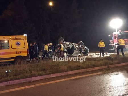 Τροχαίο με δύο νεκρούς και τρεις τραυματίες στη Θεσσαλονίκη