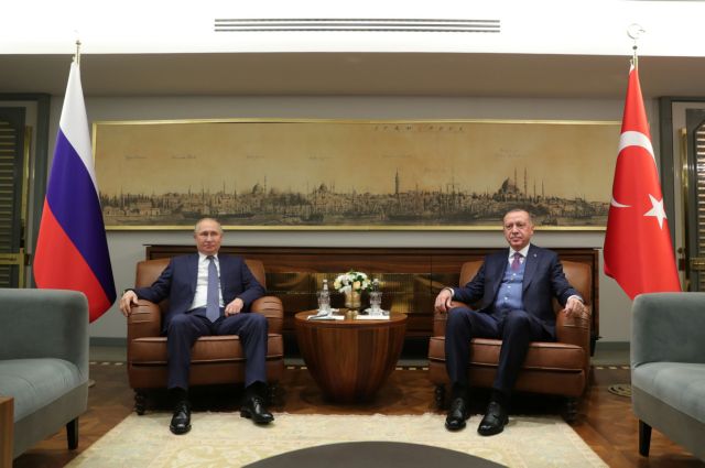 Συνάντηση Πούτιν–Ερντογάν: Εχουμε δικαίωμα παρέμβασης σε κάθε σχέδιο στην αν. Μεσόγειο, είπε ο τούρκος Πρόεδρος