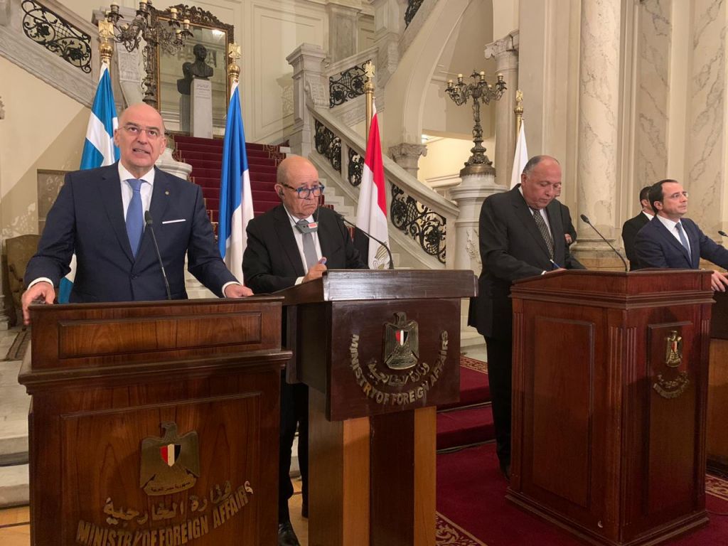 Κάιρο: Κοινό ανακοινωθέν Ελλάδας, Κύπρου, Αιγύπτου και Γαλλίας