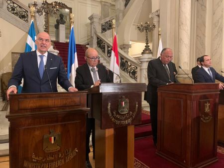 Κάιρο: Κοινό ανακοινωθέν Ελλάδας, Κύπρου, Αιγύπτου και Γαλλίας