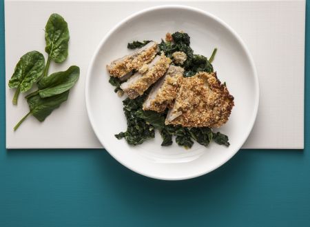 Σνίτσελ με κρούστα αμυγάλου