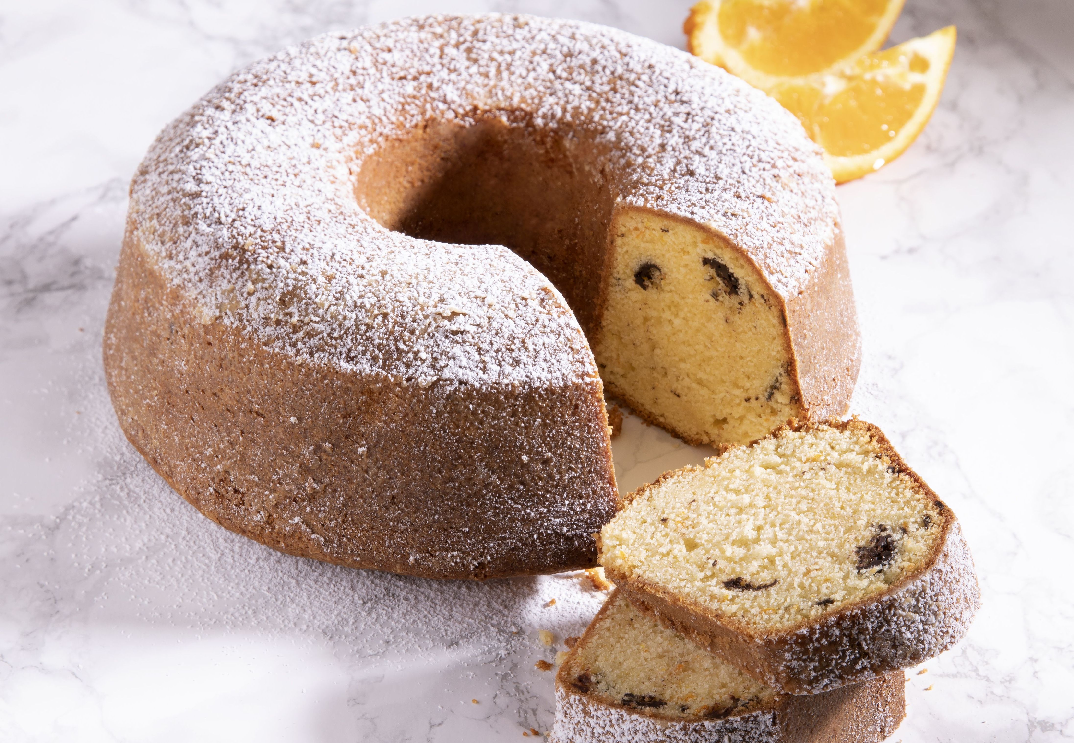 Κέικ πορτοκαλιού με σοκολάτα