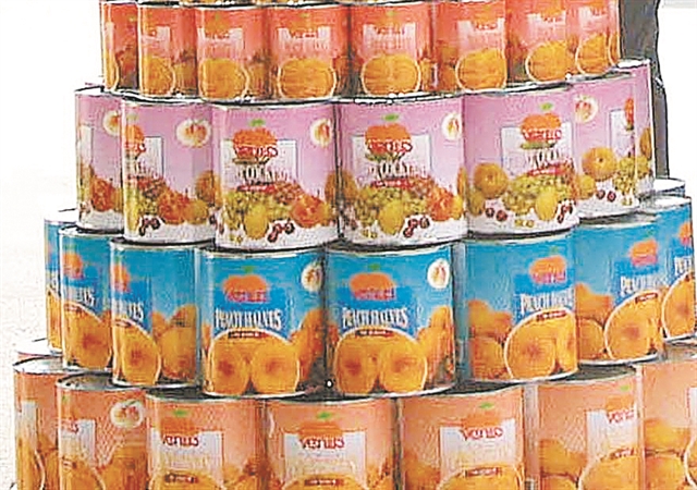 Πλήγμα για     τις εξαγωγές κομπόστας ροδάκινου 