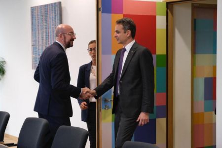 Συνάντηση Μητσοτάκη με τον πρόεδρο του Ευρωπαϊκού Συμβουλίου