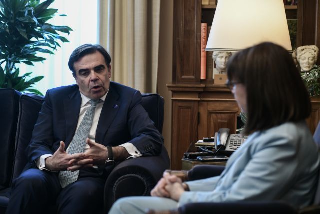Στην Πρόεδρο της Δημοκρατίας ο αντιπρόεδρος της Ευρωπαϊκής Επιτροπής, Μαργαρίτης Σχοινάς