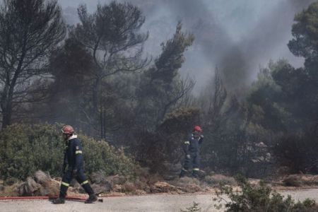 Λαύριο : Ενισχύονται οι πυροσβεστικές δυνάμεις – Διάσπαρτες οι εστίες της φωτιάς