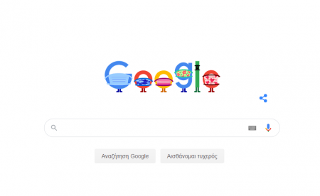 Το μήνυμα της Google μέσω doodle για τον κορωνοϊό