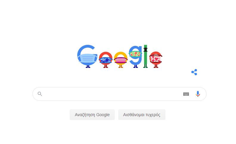 Το μήνυμα της Google μέσω doodle για τον κορωνοϊό